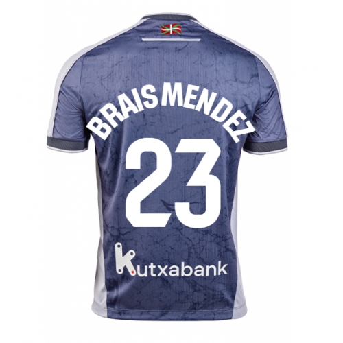 Billige Fotballdrakt Real Sociedad Brais Mendez #23 Replika Bortedrakt 2025-26 Kortermet Billige Fotballdrakt Real Sociedad Brais Mendez #23 Replika Bortedrakt 2025-26 Kortermet